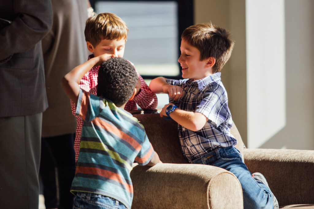 BOYS PLAYING AT CHRISTIAN SCHOOL